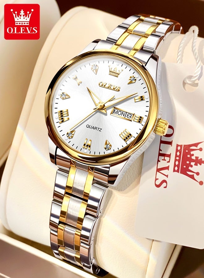 Fashion Women's Quartz Watch Stainless Steel Water Resistant Analog Large Easy-to-Read Date Business Ladies Quartz Watch - view 3