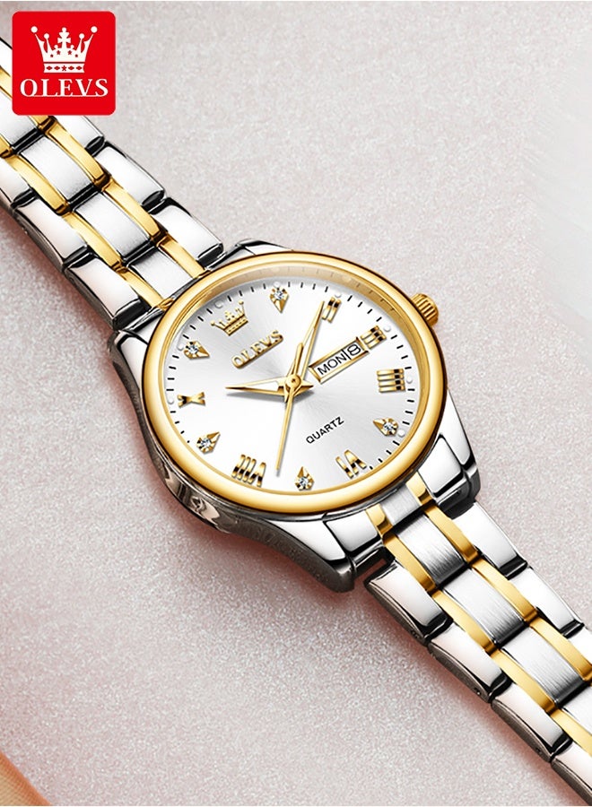 Fashion Women's Quartz Watch Stainless Steel Water Resistant Analog Large Easy-to-Read Date Business Ladies Quartz Watch - view 4
