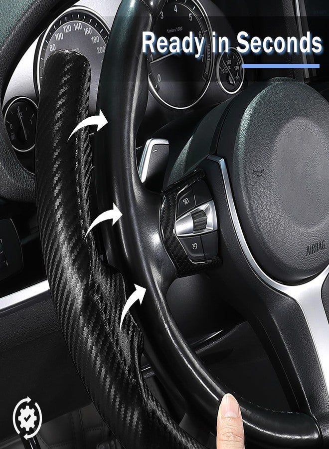 Aotoyou Steering Wheel Cover for BMW X3 X5 M3 3 5 Series 328i 320i 330i 325i 528i 535i 530i 540i, Car Steering Wheel Cover for 2 4 6 Series X4 X5M X6 X6M M2 M4 M5 M6 Accessories(Matte Black) - Image 4