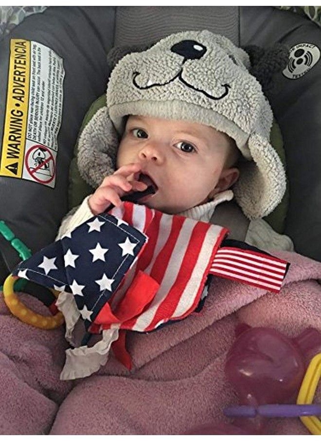 The Learning Lovey Baby Jack & Co 8X8” Flag Lovey Tag Toys For Babies Baby Crinkle Toys Crinkle Toys For Baby Soft & Safe Learn Shapes & Colors Ideal Baby Toy Bpa Free W/ Stroller Clip  - Image 3