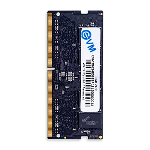 EVM 8GB DDR4 Laptop RAM 2400MHz |SO-DIMM – 1.2V Low Voltage | 260-PIN Pin, Intel & AMD Compatible | High-Speed Laptop Memory Upgrade | 10 Year Warranty (EVMT8G2400S88P) - Image 1
