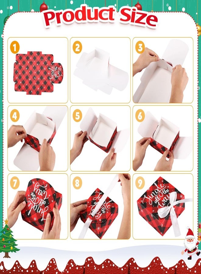 Cholemy 36 Pcs Christmas Kraft Gift Boxes with Lids Bulk Small Gift Boxes with Bow Empty for Xmas Proposal Christmas Holiday Presents Packaging(Mixed Color,Christmas Tree) - Image 3