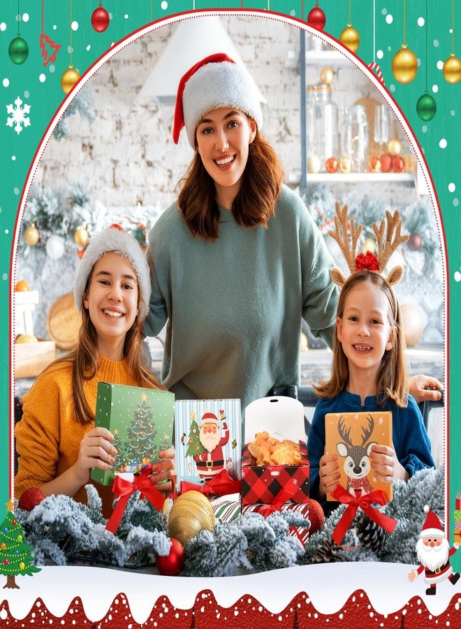 Cholemy 36 Pcs Christmas Kraft Gift Boxes with Lids Bulk Small Gift Boxes with Bow Empty for Xmas Proposal Christmas Holiday Presents Packaging(Mixed Color,Christmas Tree) - Image 4