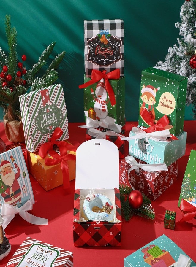 Cholemy 36 Pcs Christmas Kraft Gift Boxes with Lids Bulk Small Gift Boxes with Bow Empty for Xmas Proposal Christmas Holiday Presents Packaging(Mixed Color,Christmas Tree) - Image 5