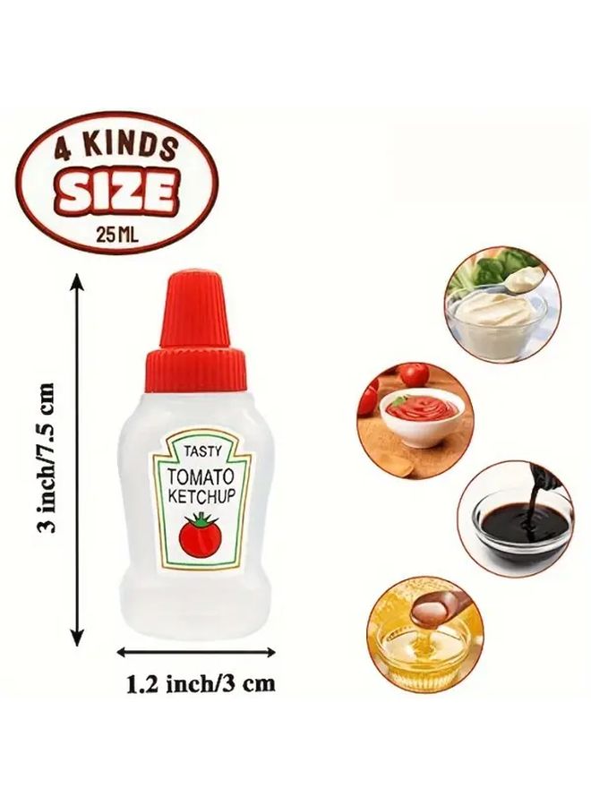 12pcs Leak Proof Squeeze Bottles For Ketchup Mayo Honey And Salad Dressing - Image 3