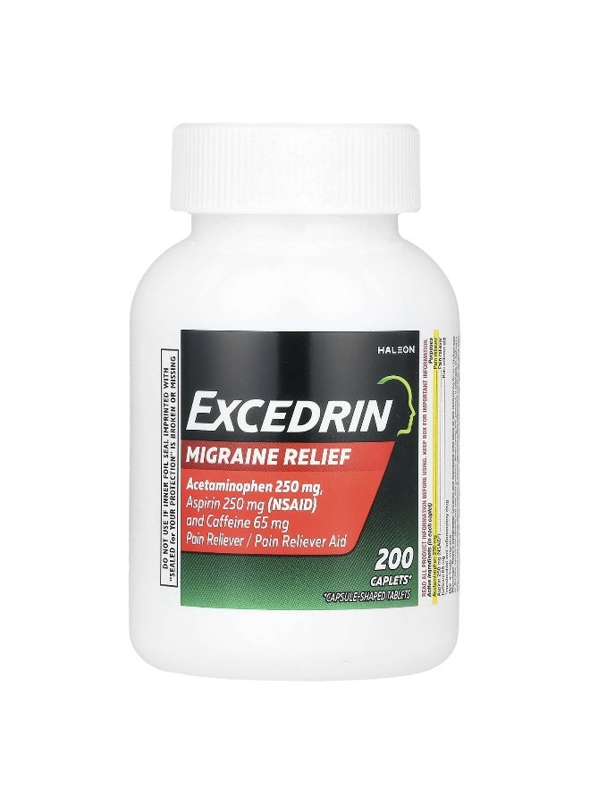 EXCEDRIN Excedrin, Migraine Relief, 200 Caplets - Image 4