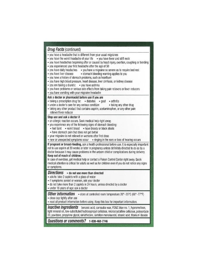 EXCEDRIN Excedrin, Migraine Relief, 200 Caplets - Image 3