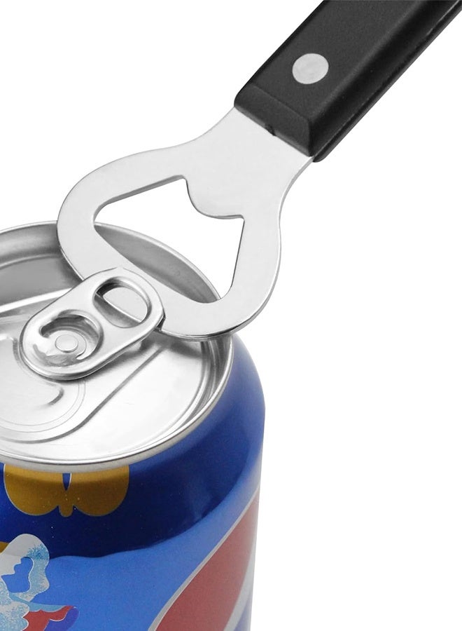 2 Pack Stainless Steel & Plastic Bottle Openers, 3-in-1 Can Opener, Black&Burlywood  - Image 5