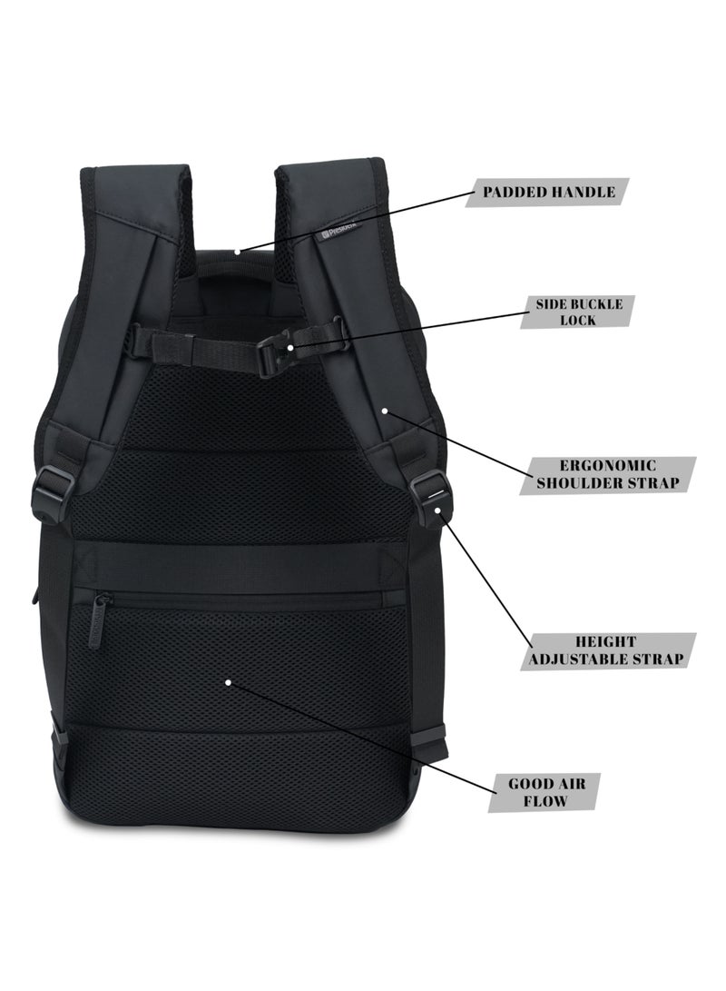 PRESIDENT Unisex Backpack durable premium water-resistant shoulder daypack for office business travel college school,( Black ) BPP3057 - Image 5