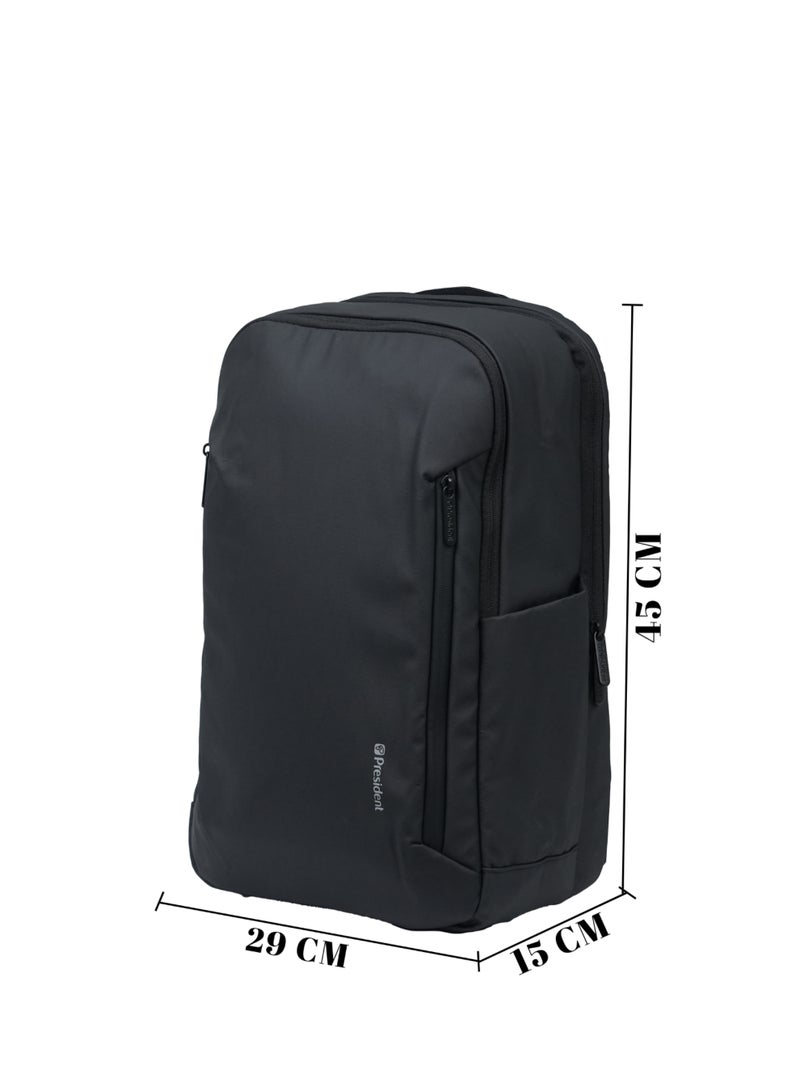 PRESIDENT Unisex Backpack durable premium water-resistant shoulder daypack for office business travel college school,( Black ) BPP3057 - Image 3
