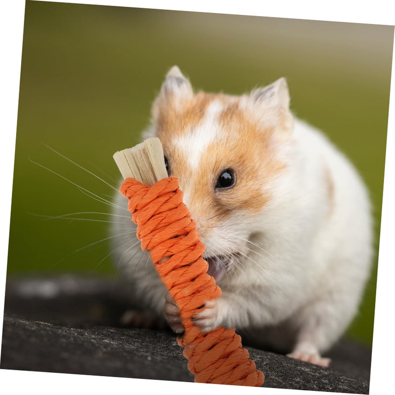 Natural Wood Chew Toys for Hamsters Guinea Pigs 2 Pack Teeth Grinding Molar Rods - Image 5