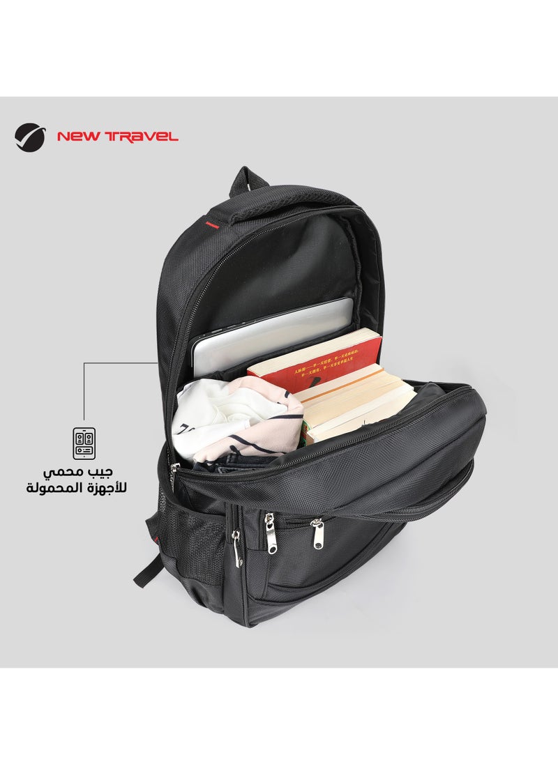 NEW TRAVEL New Travel | Laptop Backpack | School & College Bag | Model LM001-18 | Unisex | 18 Inches | Soft Material | Fabric  - Image 5