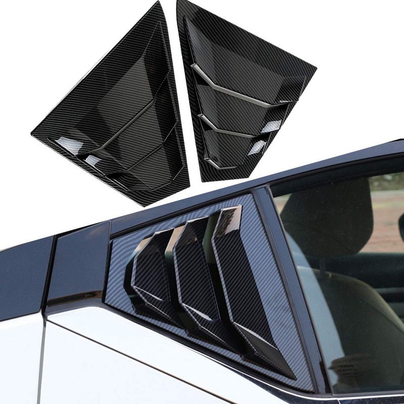 LEXLEY Racing Style Rear Side Window Louvers Air VentLouvers Scoop Cover Blinds for Nissan Altima 2019 2020 2021 2022 2023 2024 2025Carbon fiber black