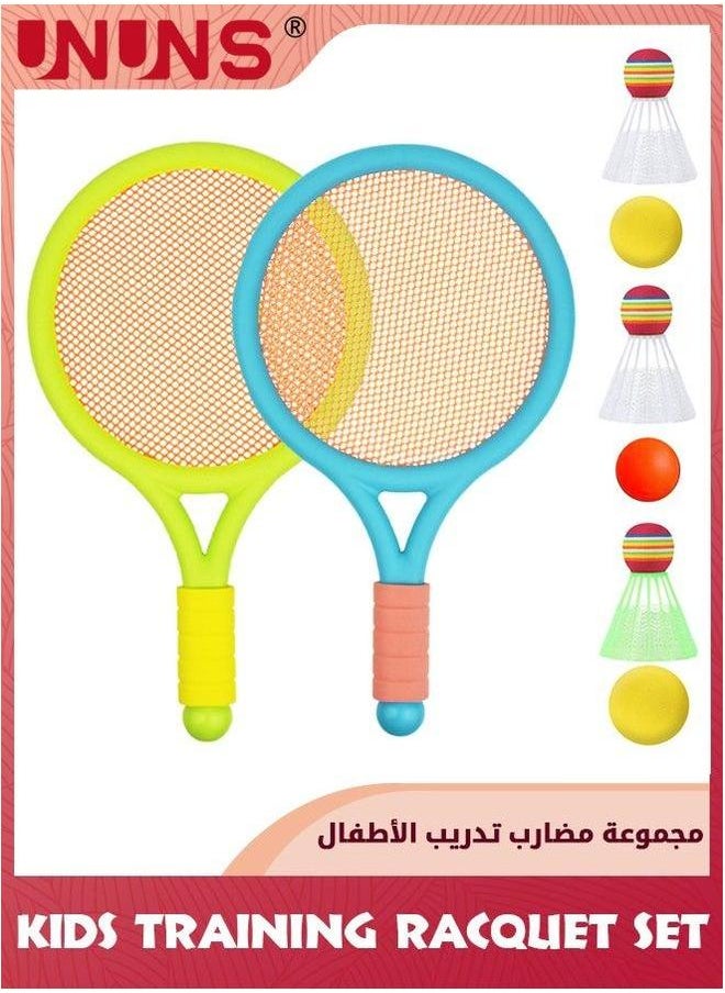 UNUNS Kid Badminton Racket Set,Sports Trained Set For Children Beginners Adults,Shuttlecocks Racquet 2 Players,Indoor Outdoor Sport Game  - Image 2