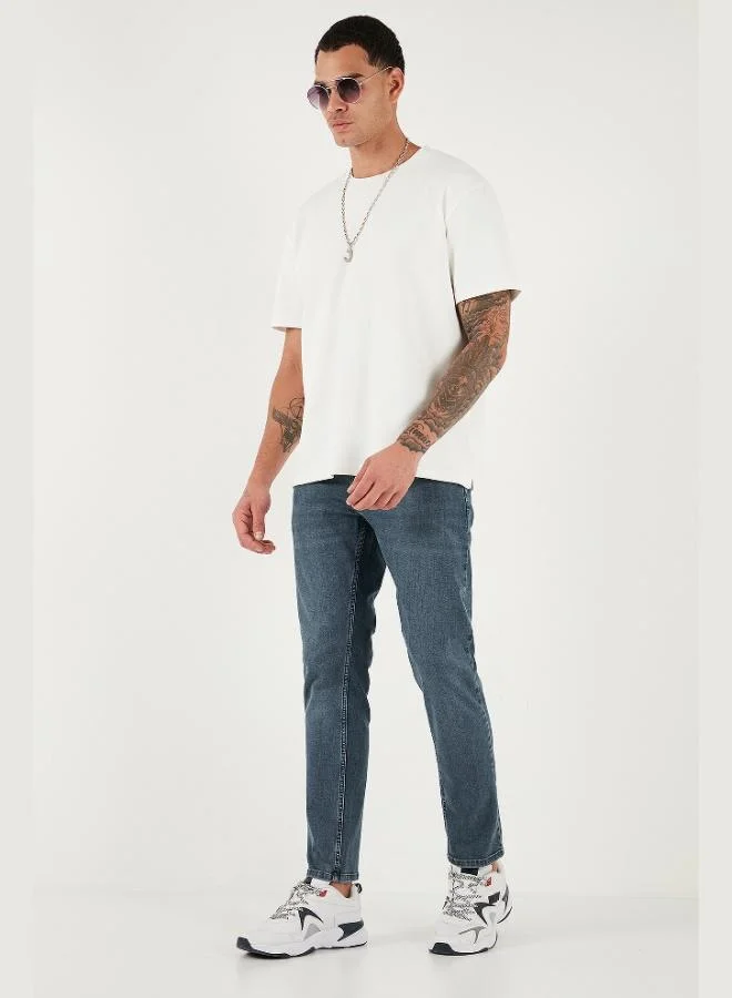 Buratti  Buratti Cotton Regular Fit Normal Waist Straight Leg Jeans Men's JEANS 2211C02PARMA for Men | Best Price UAE