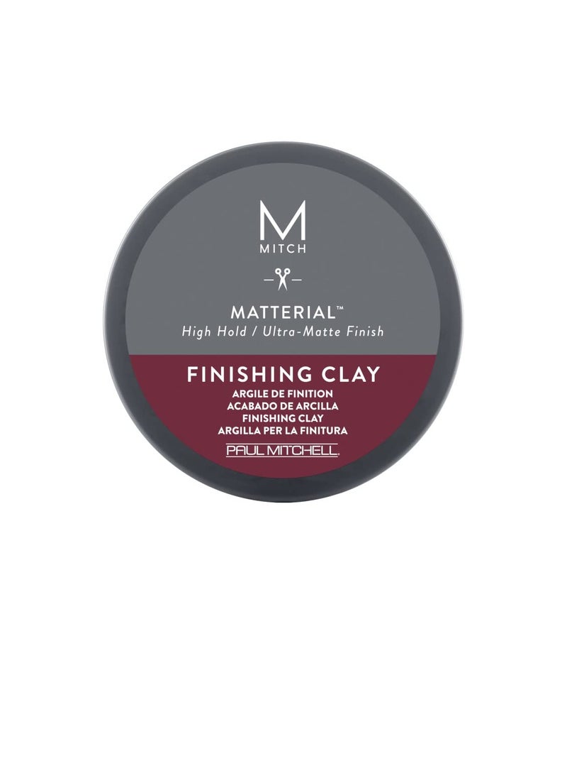 Mitch MITCH by Paul Mitchell Matterial Finishing Clay for Men, High Hold, Ultra-Matte Finish, For All Hair Types, 3 oz. 