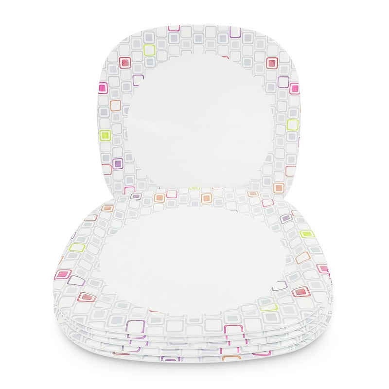 Superware | Pure Melamine | Small Plate Set - Candy Blocks 7.5” (6 nos.) | Stain Free, Glazed Finish - Image 1