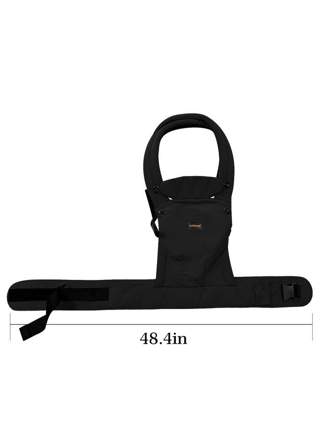 BethBear Baby Carrier for Newborn to Toddler 7-45 lbs with Natural Material, Ergonomic Design,Versatile and Adjustable,Hands Free for Moms&Dads,Black - Image 4