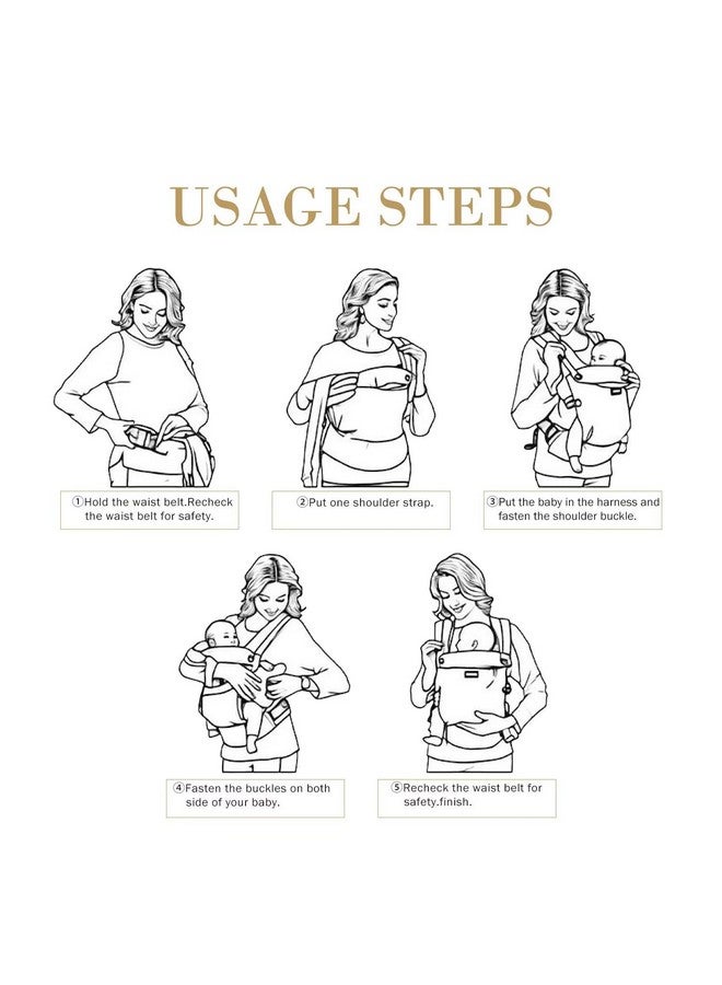BethBear Baby Carrier for Newborn to Toddler 7-45 lbs with Natural Material, Ergonomic Design,Versatile and Adjustable,Hands Free for Moms&Dads,Black - Image 3