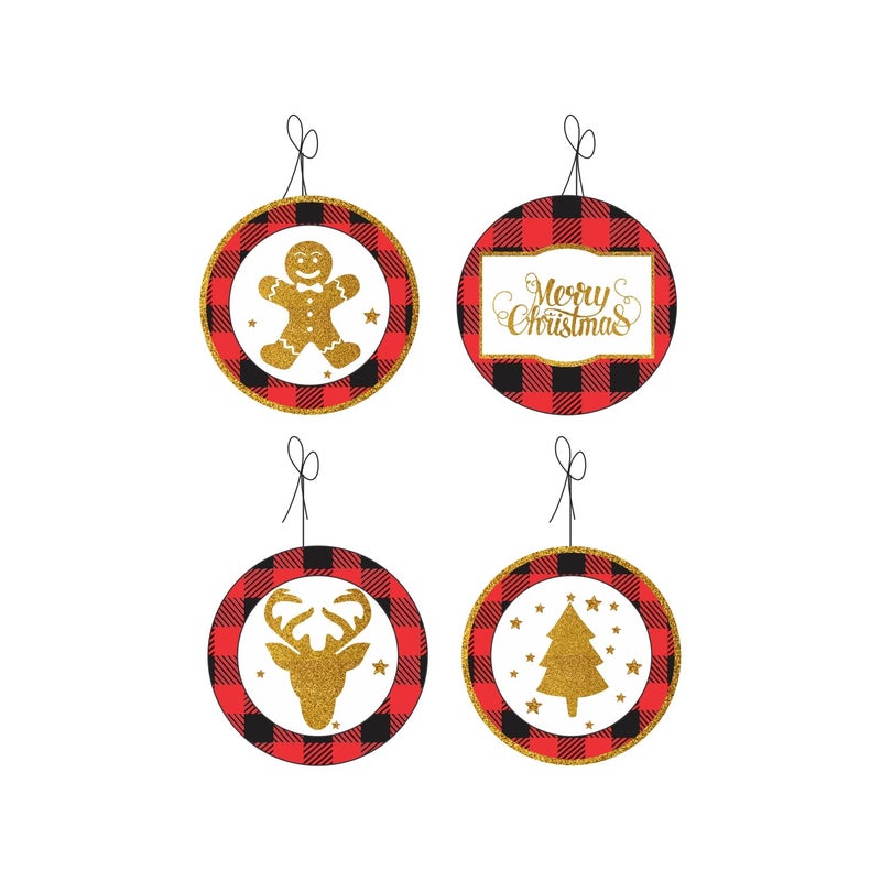 PrettyurParty PRETTY UR PARTY Merry Christma Party decorations Kit - 117 pcs includes Banners, balloons, thank you, centerpieces, tableware, Christmas Party Supplies, Xmas Party Decor, Christmas Banners for all - Image 2