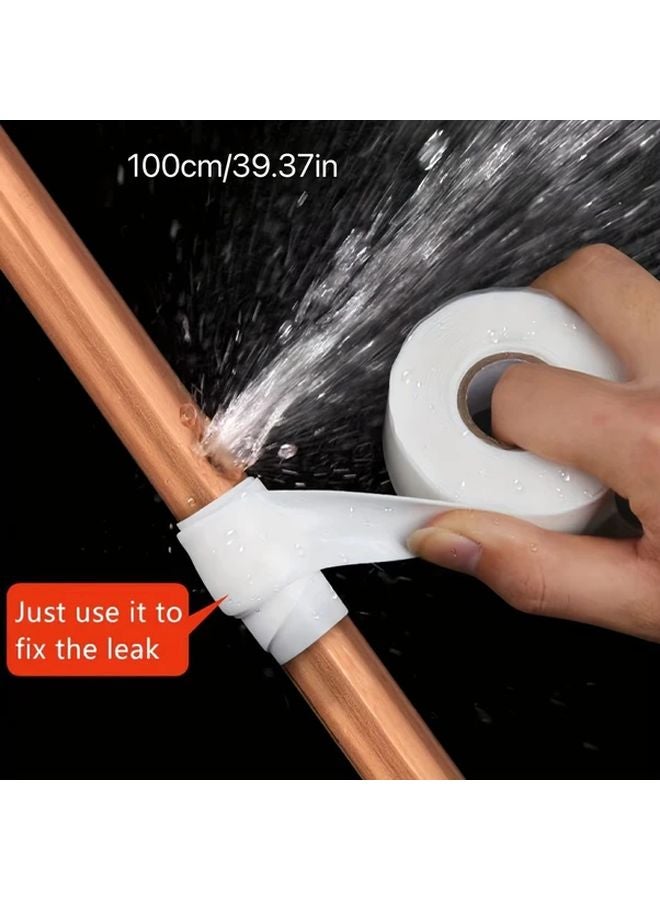 شريط السيليكون ذاتي الإغلاق 39 × 37 بوصة للإصلاح السريع للتسرب في أنابيب السباكة - Image 1