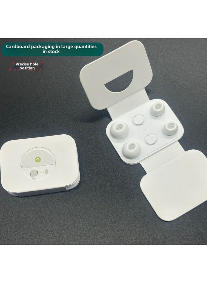 Generic - For Airpodspro Silicone Ear Caps Apple Pro2 Generation Earplugs Universal Headphones Ear Cuffs Cardboard Packaging In Stock-Specifications:Black  One Pair Each Of L/m/s/xs Cardboard Packaging - Image 1
