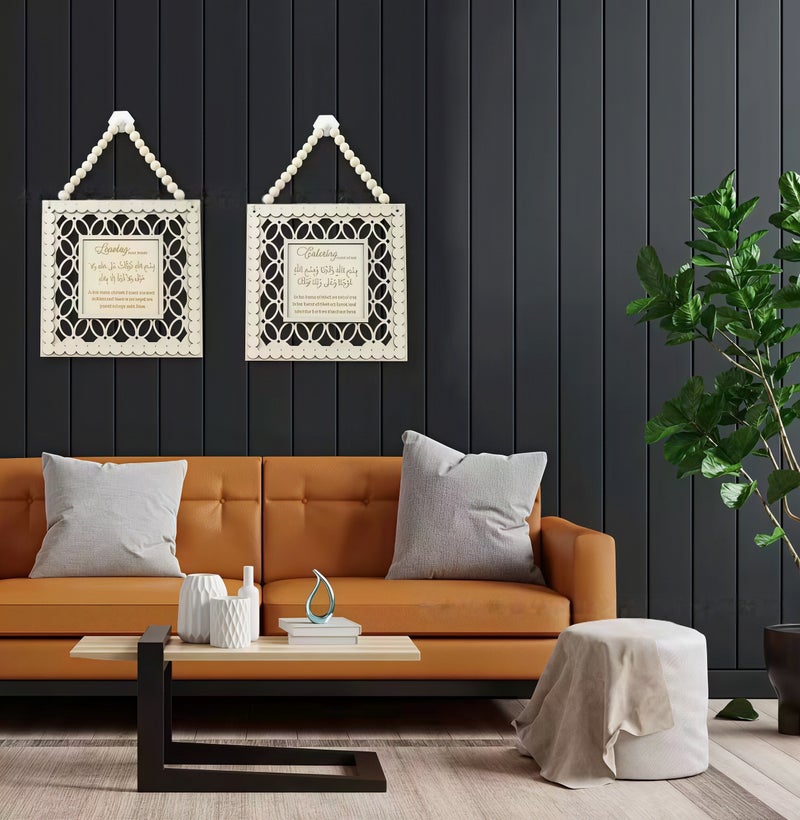 Ramadan Decorations Ramadan Hanging Ornaments Wall Decor for Home Ramadan Party Decoration Eid Mubarak Hanging Decorations for Hanging on Doors Walls Windows - Leaving - Image 3