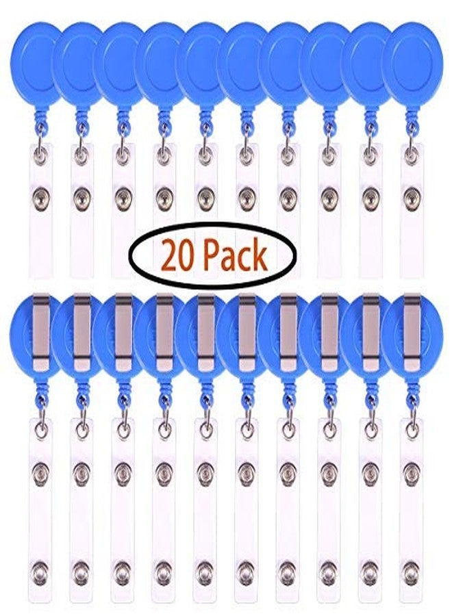 ANG Retractable Reel Pull Key ID Name Card Badge Tag Clip Holder[Set of 20] - Image 2