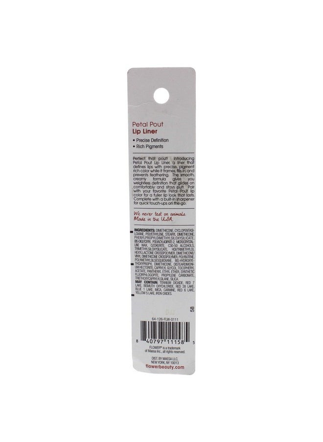Petal Pout Lip Liner Smooth & Creamy Lip Liner With Pigment Rich Color, Prevents Feathering Of Lip Color, Comes With Builtin Sharpener (Nude)