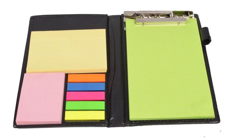 COI Memo Note Pad/Memo Note Book with Sticky Notes & Clip Holder in Diary Style… (Neon 2 pcs) - Image 2