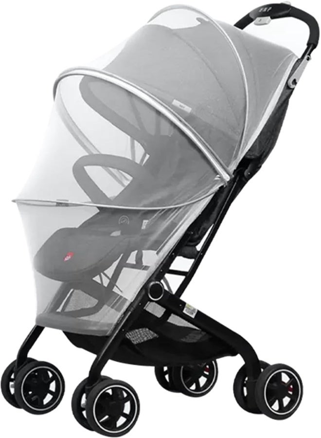 DUOMI Mosquito Net for Stroller,Encrypted Stroller Mosquito Net Full Cover with Double Zipper,Breathable & Foldable Netting for Baby Cover(White) - Image 1