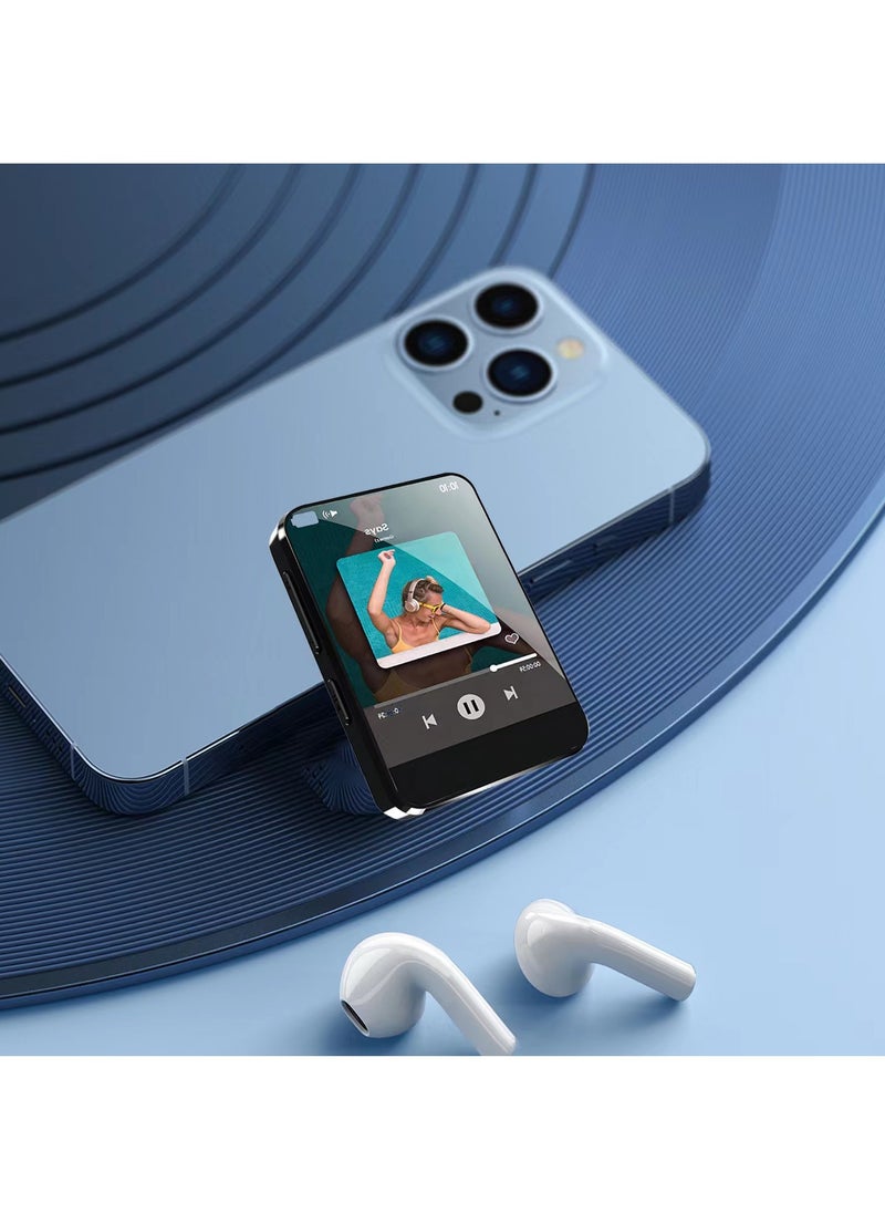 Boyi - 64gb Portable Mp3 Music Player, Full Touch Screen Music Player With Built-In High-Definition Speaker, Fm Radio, Voice Recorder, Ebook, Mini-Design, Support Video Playback, Ideal For Sports And Travel - Image 1