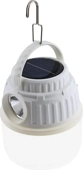 caddeoutlet Camping Lamp Solar Rechargeable Flashlight with USB Type-C Charging Output and Power Bank Feature Lithium 30W with Hanger