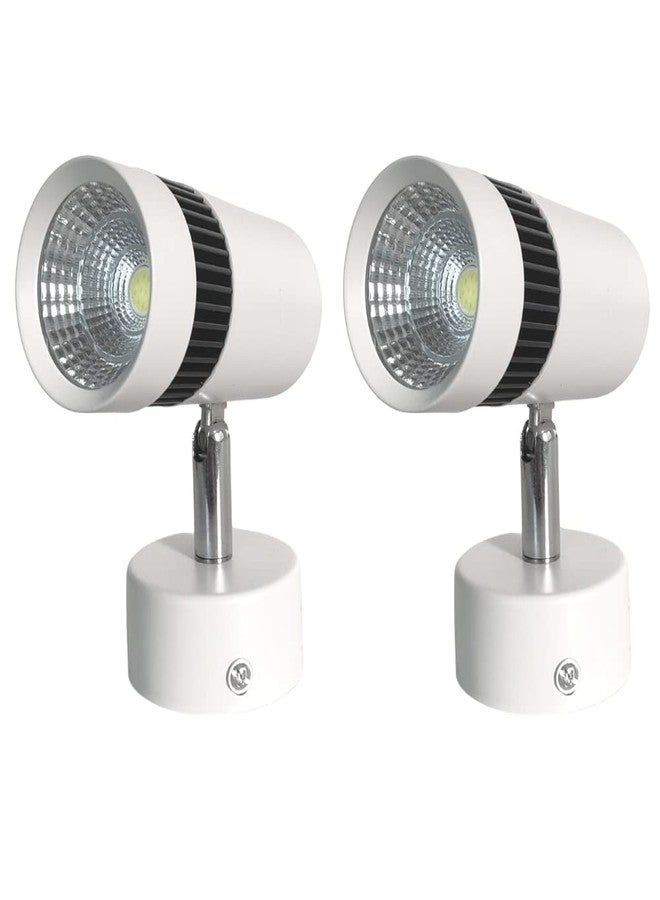 D'Mak D’Mak Adjustable 360 Degree LED Cob Focus Decorative Spotting Wall Track Light (6W, Warm White) -Set of 2 - Image 1