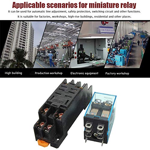 Ximimark 5Sets DC 12V Coil Power Relay LY2NJ HH62P JQX-13F DPDT 8 Pin 10A With Socket Base - Image 2
