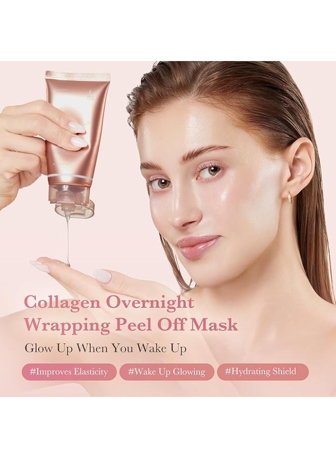 ميديكيوب كريم تغليف ليلي بالكولاجين، ماسك نوم ليلي لحماية مرونة البشرة بالكولاجين، تحسين مرونة البشرة بشكل ملحوظ، العناية بالبشرة الكورية من ميديكوب، 50 جرام - Image 2