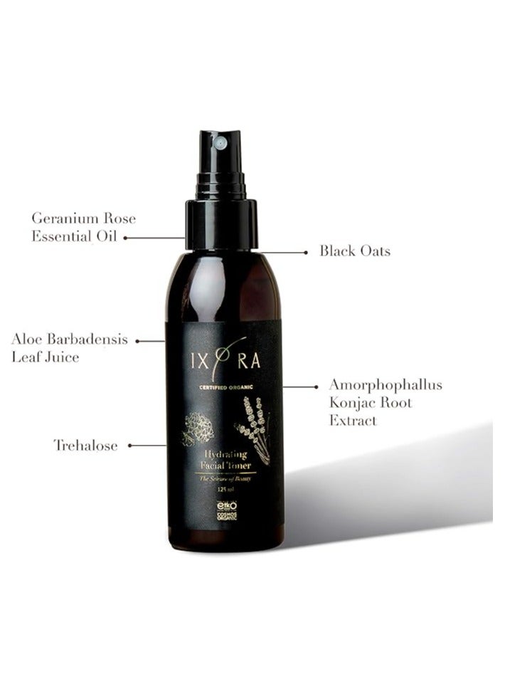 IXORA Hydrating Facial Toner For Dry and Dehydrated Skin Certified Organic Spray Balances the Ph Level of the skin Lock in the moisture and hydration GMO Free Vegan Friendly - Image 2
