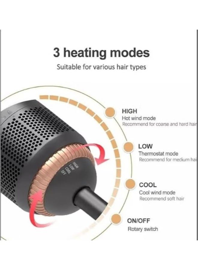RYN Joy Professional 2-in-1 Hair Styling Brush, Heated Straightening & Curling Comb with Ionic & Anti-Frizz Technology - Image 4