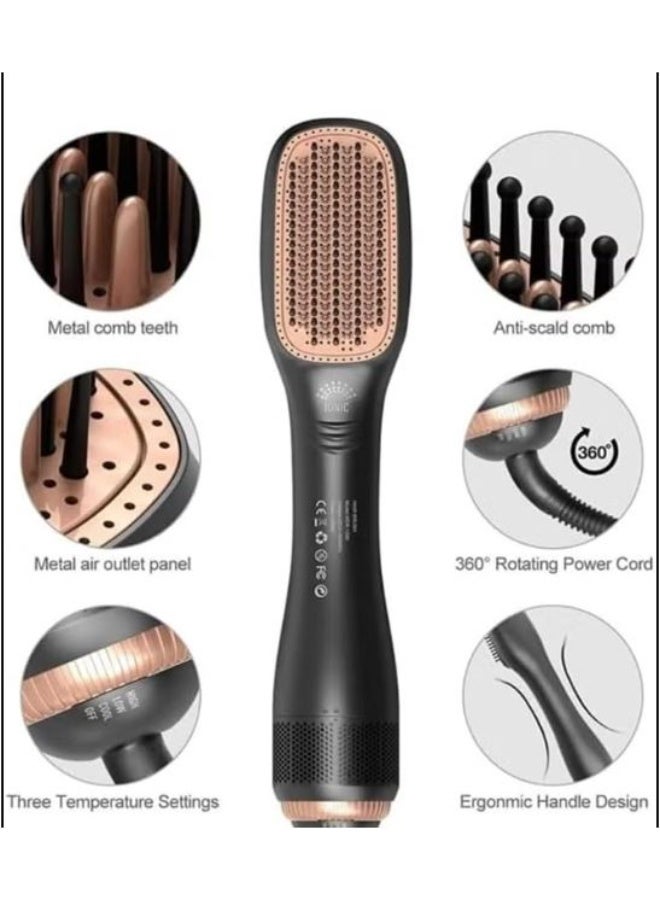 RYN Joy Professional 2-in-1 Hair Styling Brush, Heated Straightening & Curling Comb with Ionic & Anti-Frizz Technology - Image 2