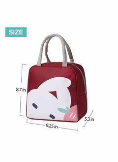 KASTWAVE Cute Lunch Bags for Women, Cartoon Thermal Lunch Tote Bag Lunch Box Containers Cooler for Adult Boys Girls School Picnic Travel  - Image 3