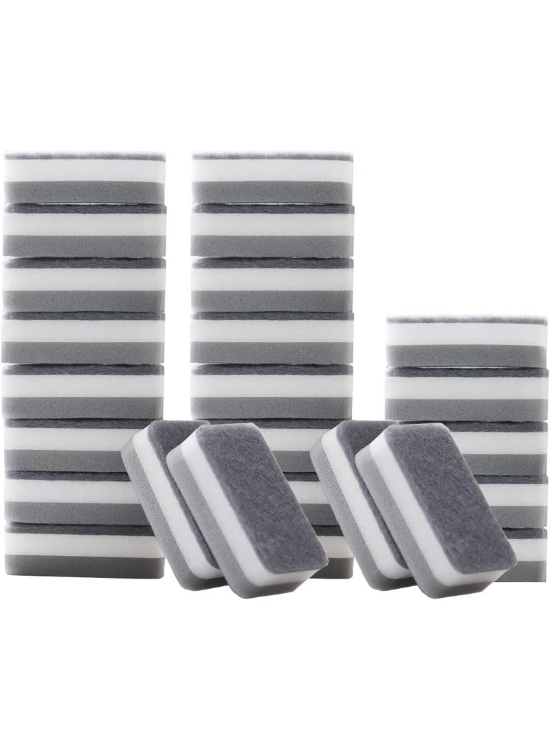 م اكس م إسفنجات الميلامين السحرية، وسادات تنظيف مزدوجة الجوانب للأطباق والأطباق والمطبخ والحمام (25) - Image 1