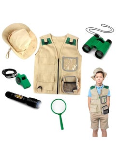 Home Smart Home Smart Safari Costume Vest Hat and Other Accessories for Kids Explorer and Outdoor Activity Role Play Dress  - Image 1