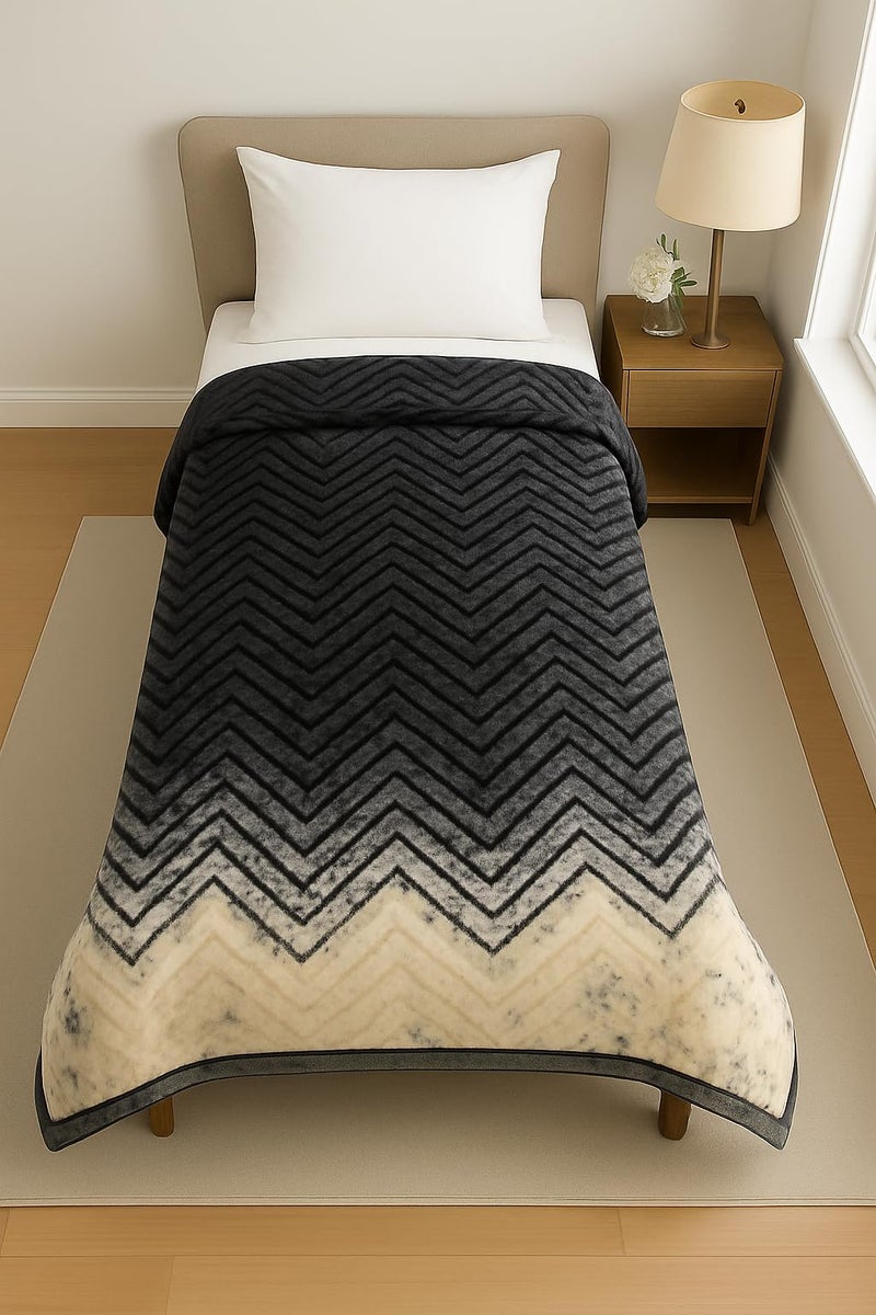 Nivasam Premium Single Bed Mink Blanket | 1.6 kg | Ultra-Soft | Plush & Warm | Modern Designer Winter Blanket for All Seasons (Night Glacier) - Image 2
