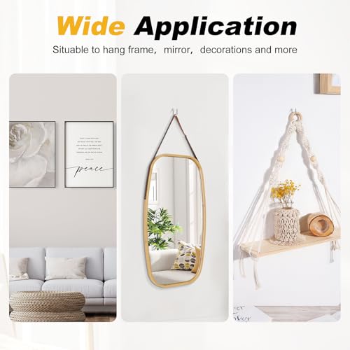 PinCute Picture Hangers, PinCute Picture Hanging Hooks Drywall Hooks Holds Up to 100lbs No Tools Need, Hang Art, Clocks, Frames or Planters 50 PCS - Image 4