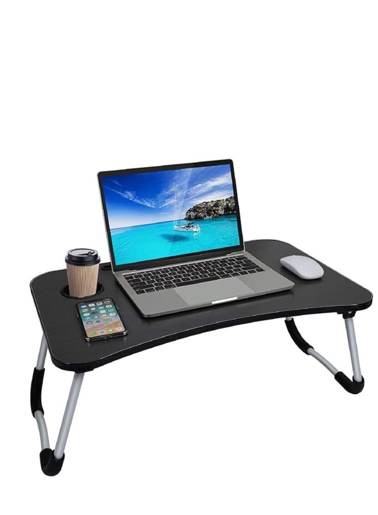 Foldable Laptop Table Black 60 x 27cm - Image 1
