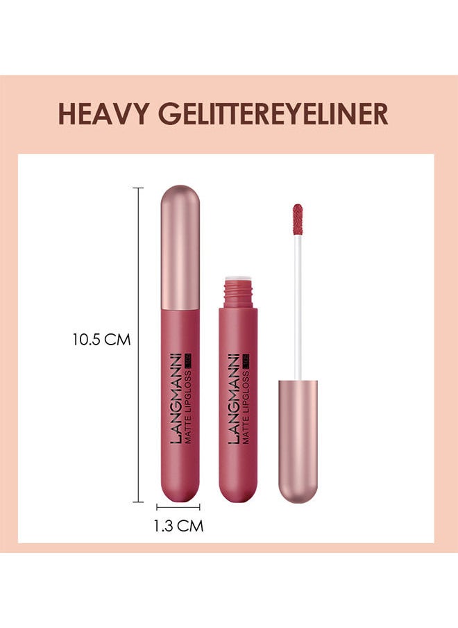 LANGMANNI - 6 Colors Matte Nude Lipstick Set Liquid Lipstick Velvet Lip Gloss Lip Stain Long Lasting Waterproof Nude Pink Lipstick Set for Women Lip Makeup Kits - Image 1