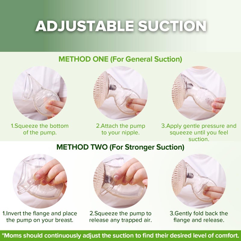 haakaa Manual Breast Pump Breastfeeding Pump with Food Grade Silicone Cap (Blush) 4oz/100ml - Image 4