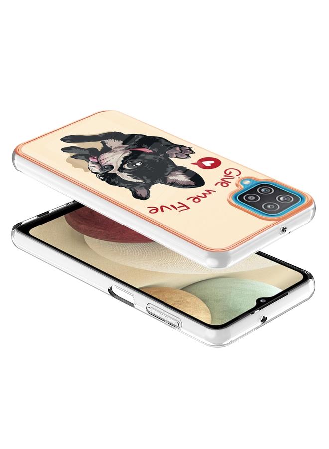 S-TOP Case For Samsung Galaxy A12 Electroplating Marble Dual-side IMD Phone Case - Image 4