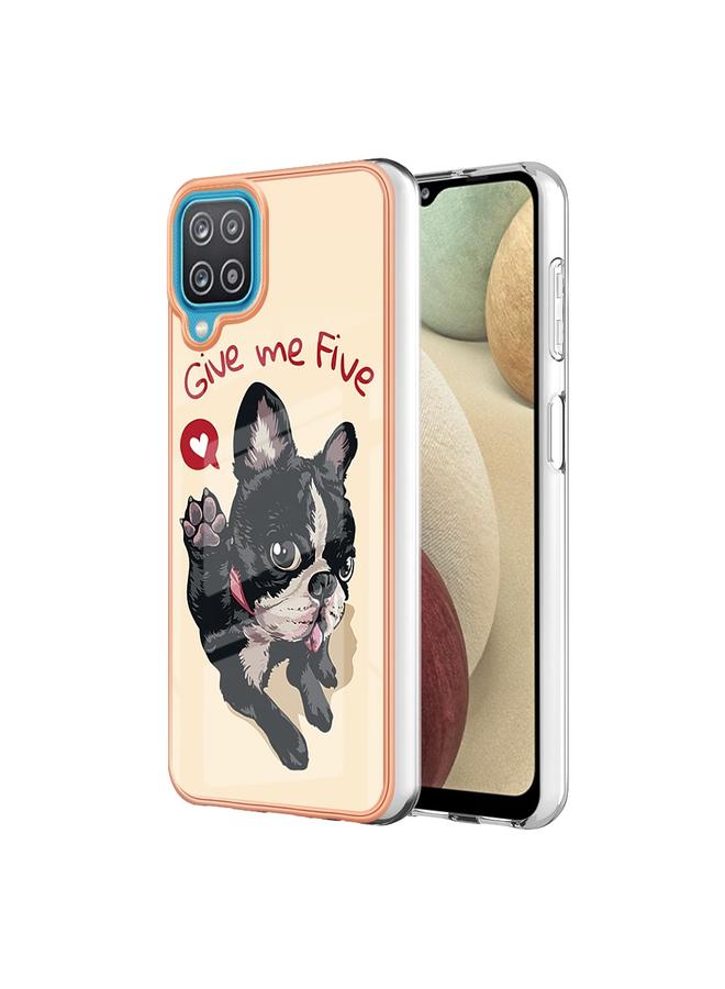 S-TOP Case For Samsung Galaxy A12 Electroplating Marble Dual-side IMD Phone Case - Image 1