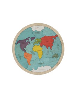 EKOPLAY 7 Continents  5 Oceans of The Earth Wooden Jigsaw Puzzle for Kids  21 Puzzle Pieces  Learning  Educational Toy Gift for Boys  Girls Ages 3 Years and Above  - Image 4